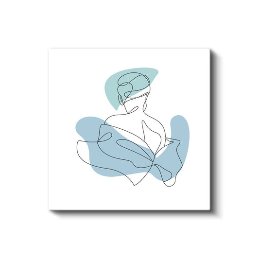 Sırt Silueti - Minimalist İnsan Formu Kanvas Tablo