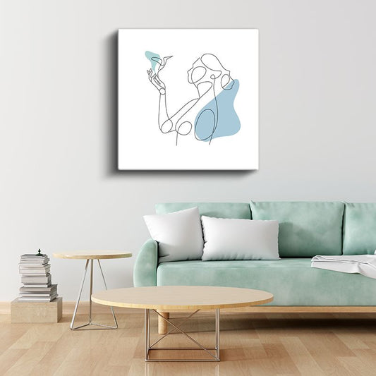 Zarafet Dokunuşu - Soyut İnsan Figürü Kanvas Tablo