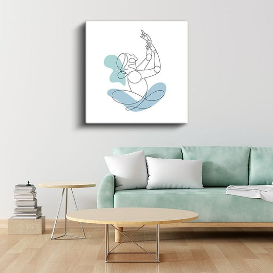 Yukarı Bakış - Minimalist İfade Sanatı Kanvas Tablo