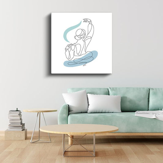 Zarafet Pozu - Minimalist Dans Figürü Kanvas Tablo