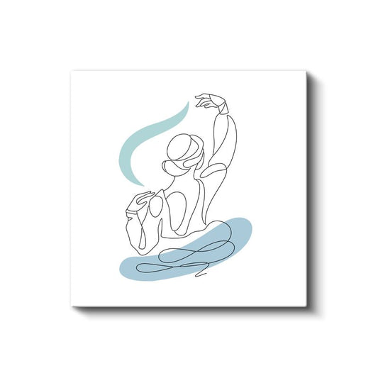 Zarafet Pozu - Minimalist Dans Figürü Kanvas Tablo