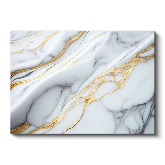 Altın Damarlar - Lüks Mermer Dokusu Kanvas Tablo