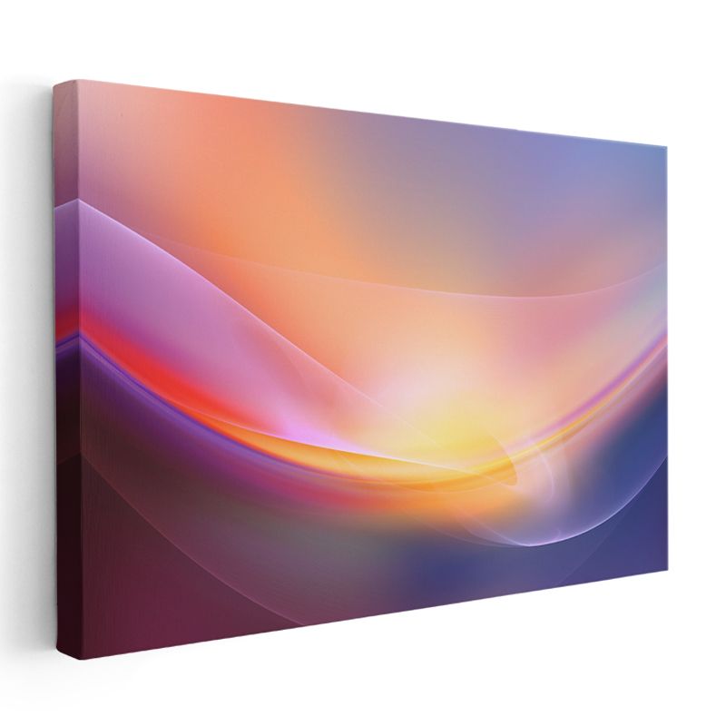 Yumuşak Dalgalar - Zarif Renk Geçişleri Kanvas Tablo