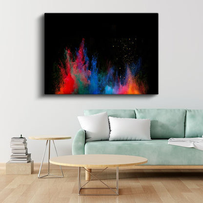 Kozmik Patlama - Çok Renkli Toz Efekti Kanvas Tablo