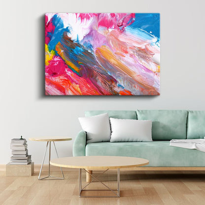 Renk Senfonisi - Canlı Boya Akışları Kanvas Tablo