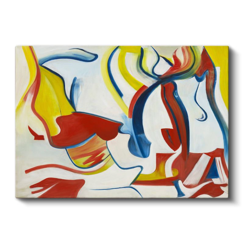 Dinamik Hareket - Renkli Çizgilerin Ritmi Kanvas Tablo