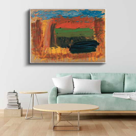 Soyut Manzara - Sıcak Soğuk Renk Geçişleri Kanvas Tablo
