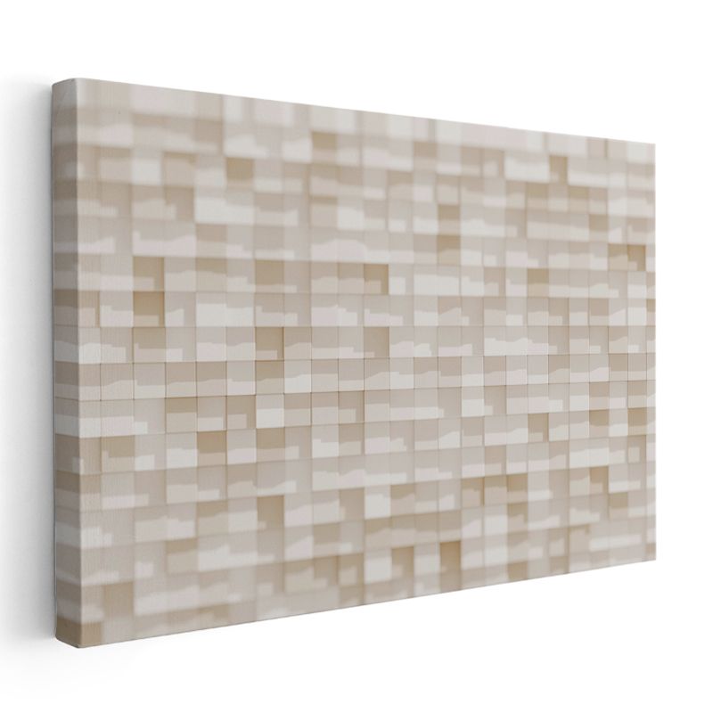 Geometrik Küpler - Minimalist 3D Doku Kanvas Tablo