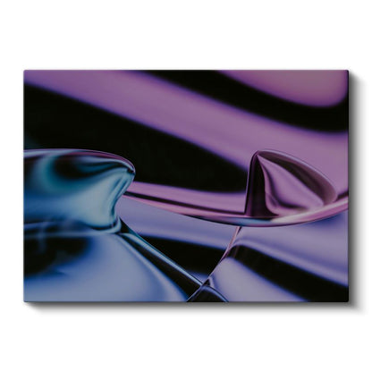 Mor Mavi Sıvı - Minimalist Yansıma Kanvas Tablo