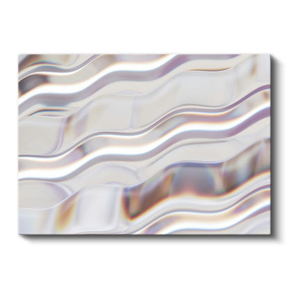 Metalik Dalgalar - Üç Boyutlu Soyut Akışkan Formlar Kanvas Tablo