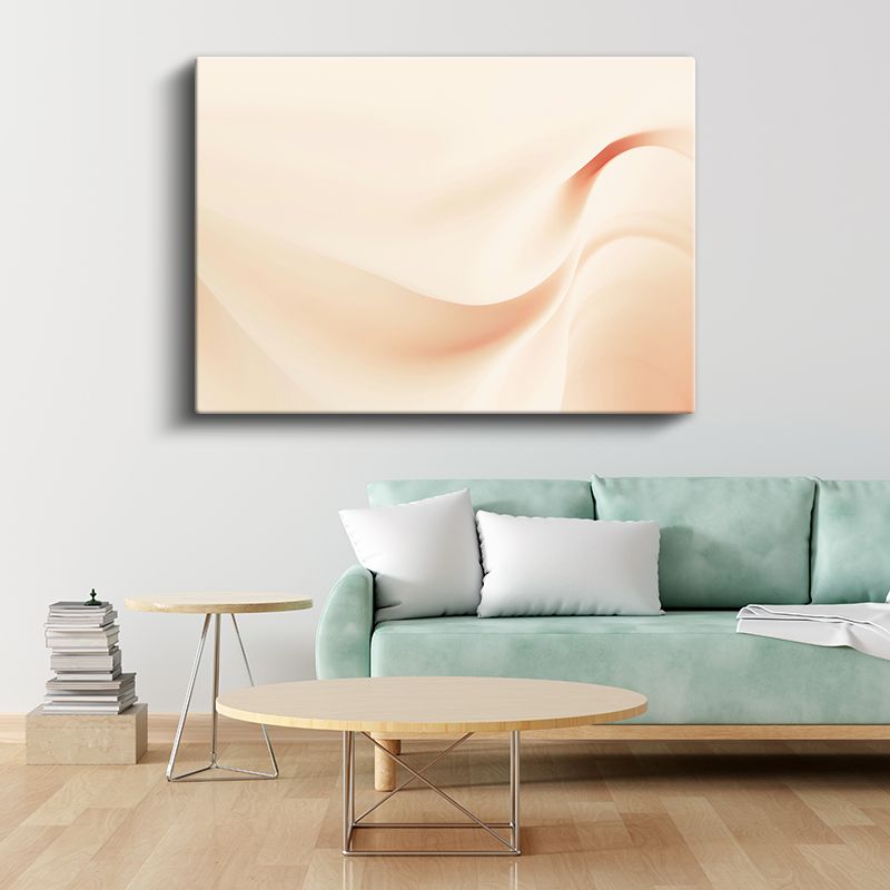 Minimalist Dalgalar - Yumuşak Tonlarda Soyut Akış Kanvas Tablo