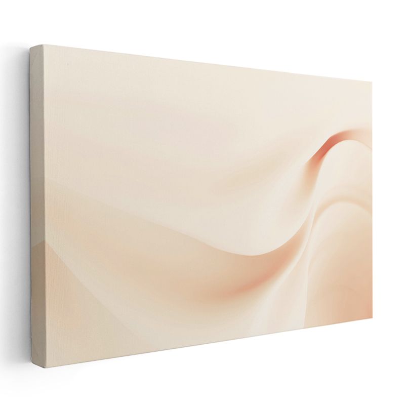 Minimalist Dalgalar - Yumuşak Tonlarda Soyut Akış Kanvas Tablo