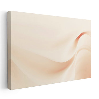 Minimalist Dalgalar - Yumuşak Tonlarda Soyut Akış Kanvas Tablo