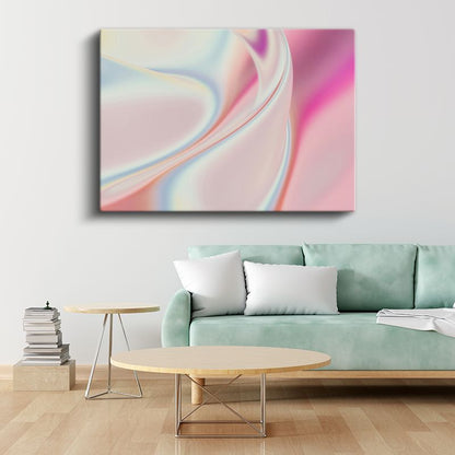 Pastel Rüya - Yumuşak Pembe Tonlar ve Zarif Kıvrımlar Kanvas Tablo