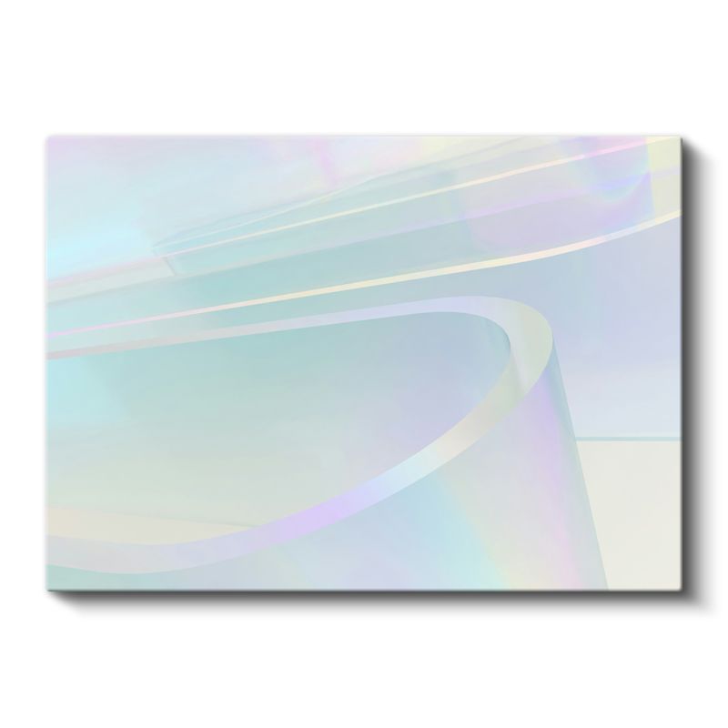 Serenite Dalgaları - Pastel Mavi Tonlarda Minimalist Çizgiler Kanvas Tablo