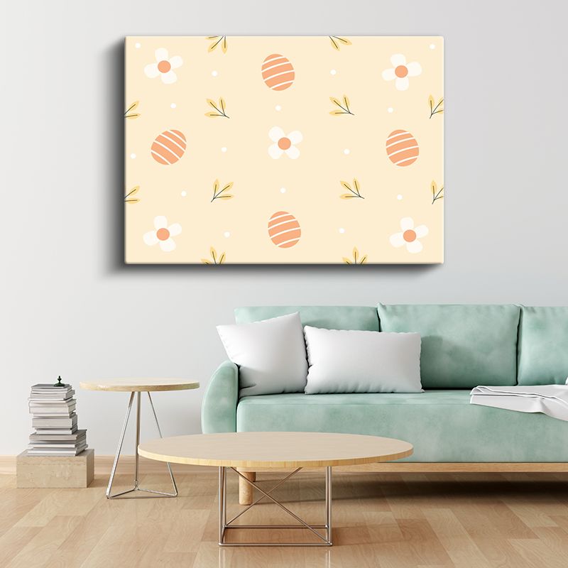 Minimalist Çiçekler - Pastel Bahar Desenleri Kanvas Tablo