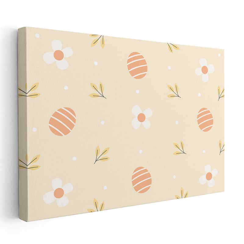 Minimalist Çiçekler - Pastel Bahar Desenleri Kanvas Tablo