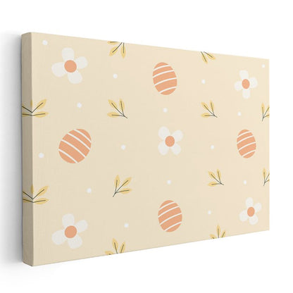 Minimalist Çiçekler - Pastel Bahar Desenleri Kanvas Tablo