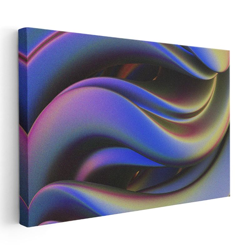 Renkli Dalgalar - Yumuşak Geçişli Soyut Formlar Kanvas Tablo