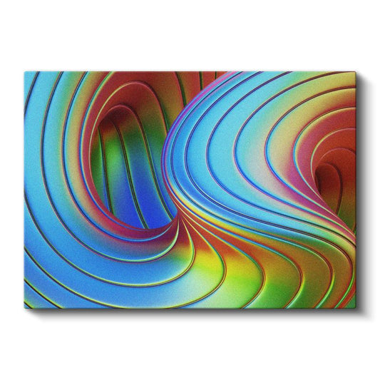 Renkli Spiral - Dinamik Geometrik Soyut Kanvas Tablo