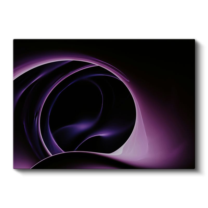 Mor Spiral - Minimalist Geometrik Soyut Kanvas Tablo