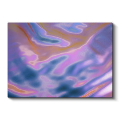 Akışkan Renkler - Mor Mavi Harmonisi Soyut Kanvas Tablo