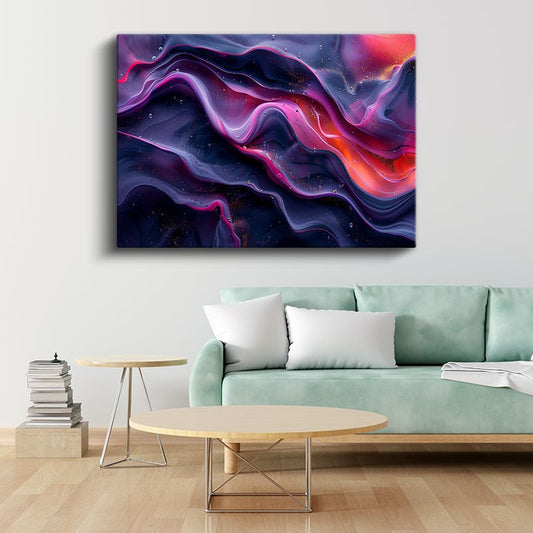 Kozmik Dalgalar - Galaktik Akışkan Sanat Kanvas Tablo