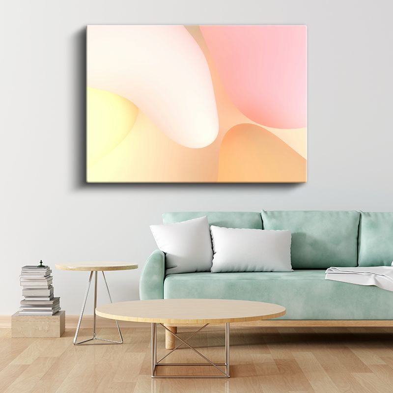 Pastel Soyutlama - Yumuşak Geçişli Geometrik Formlar Kanvas Tablo
