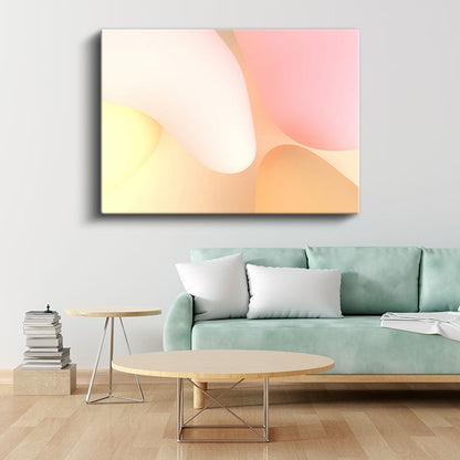 Pastel Soyutlama - Yumuşak Geçişli Geometrik Formlar Kanvas Tablo