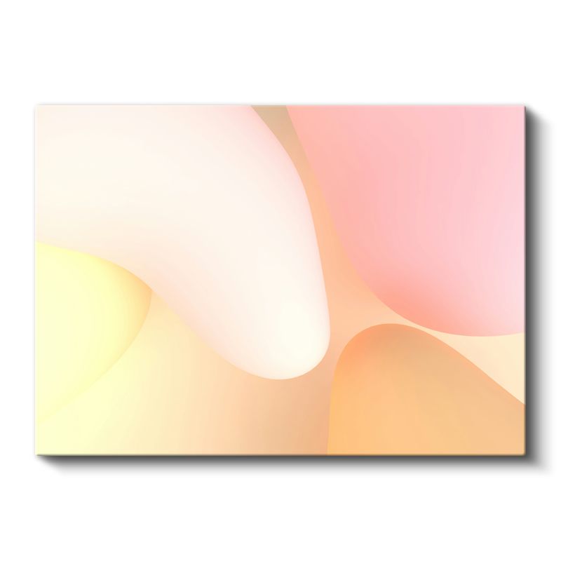 Pastel Soyutlama - Yumuşak Geçişli Geometrik Formlar Kanvas Tablo