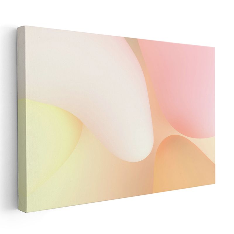 Pastel Soyutlama - Yumuşak Geçişli Geometrik Formlar Kanvas Tablo