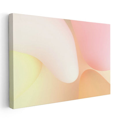 Pastel Soyutlama - Yumuşak Geçişli Geometrik Formlar Kanvas Tablo
