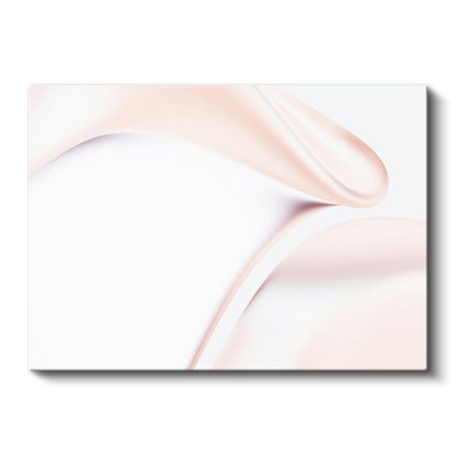 Zarif Akışkanlık - Pembe Tonlarda Minimalist Dalgalar Kanvas Tablo