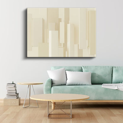 Minimalist Geometri - Monokrom Dikey Çizgiler Kanvas Tablo