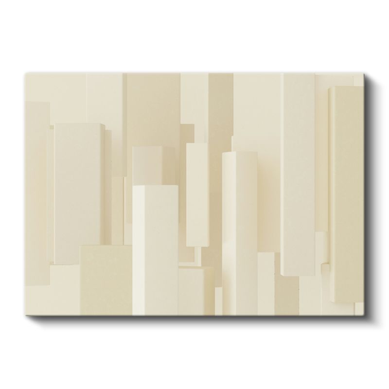 Minimalist Geometri - Monokrom Dikey Çizgiler Kanvas Tablo