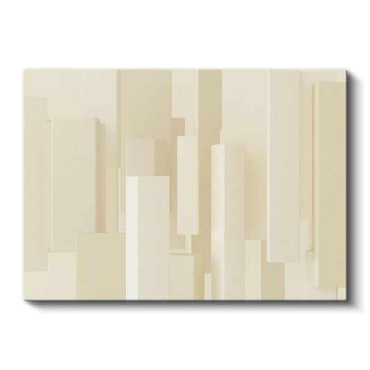 Minimalist Geometri - Monokrom Dikey Çizgiler Kanvas Tablo