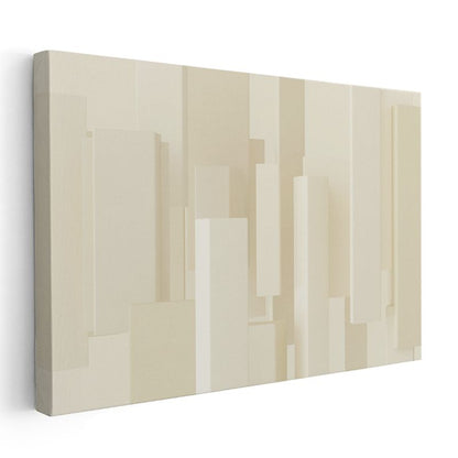 Minimalist Geometri - Monokrom Dikey Çizgiler Kanvas Tablo