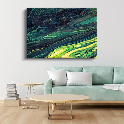 Okyanus Akıntısı - Sıvı Formlar Kanvas Tablo