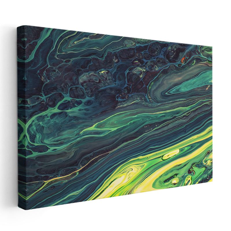 Okyanus Akıntısı - Sıvı Formlar Kanvas Tablo