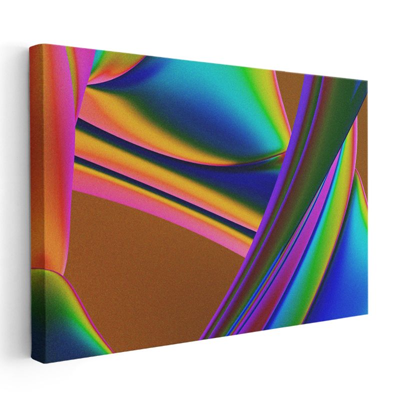 Renk Spektrumu - Dinamik Eğriler Kanvas Tablo