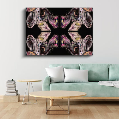 Kozmik Simetri - Çok Renkli Kaleydoskop Kanvas Tablo