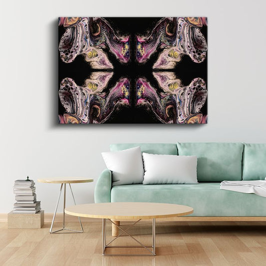 Kozmik Simetri - Çok Renkli Kaleydoskop Kanvas Tablo