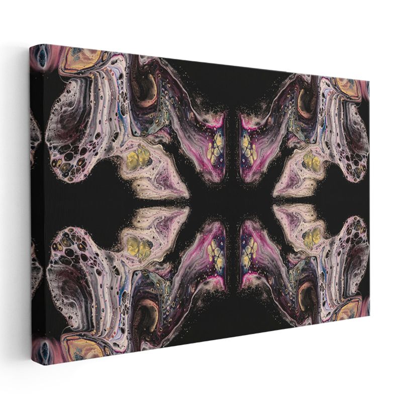 Kozmik Simetri - Çok Renkli Kaleydoskop Kanvas Tablo