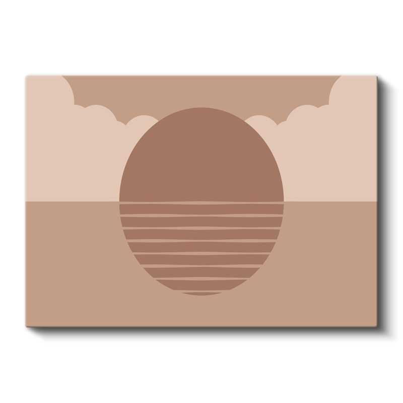 Minimalist Güneş - Geometrik Çizgiler Kanvas Tablo