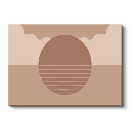 Minimalist Güneş - Geometrik Çizgiler Kanvas Tablo