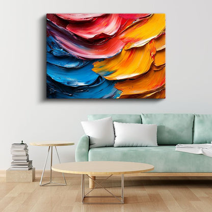 Renk Katmanları - Canlı Pigmentler Soyut Kanvas Tablo
