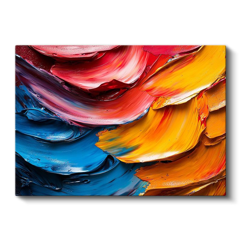 Renk Katmanları - Canlı Pigmentler Soyut Kanvas Tablo