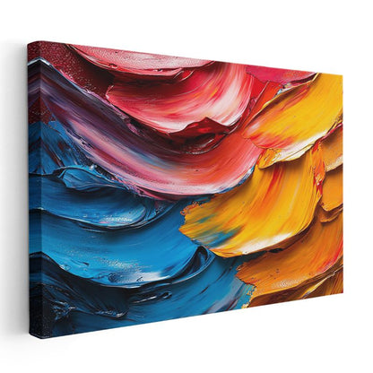 Renk Katmanları - Canlı Pigmentler Soyut Kanvas Tablo