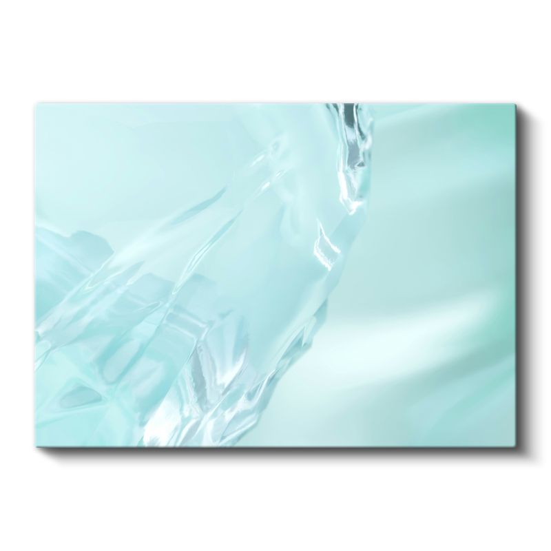 Kristal Saflık - Turkuaz Tonlarında Buz Formları Kanvas Tablo