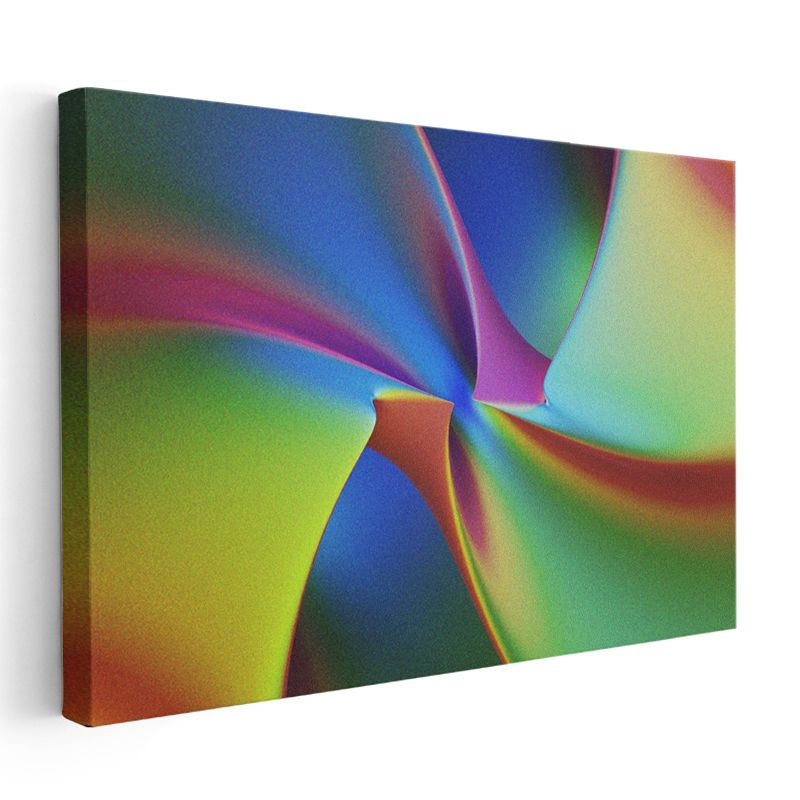 Renk Girdabı - Canlı Tonlarda Spiral Formlar Kanvas Tablo